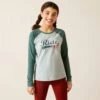 Ariat Lets Ride L/s T-shirt -Saddle Sale Shop Ariat Lets Ride LS TShirt ArcticSilver