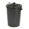 Heavy Duty Dust Bin And Lid -Saddle Sale Shop Earlswood Black Dustbin