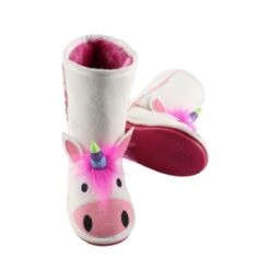 Lazy One Girls Unicorn Toasty Toez Slippers