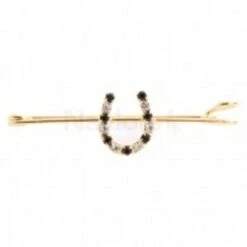 Show Quest Stock Pin Swarovski Clear Crystals