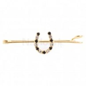 Show Quest Stock Pin Swarovski Clear Crystals 3 Show Quest Stock Pin Swarovski Clear Crystals